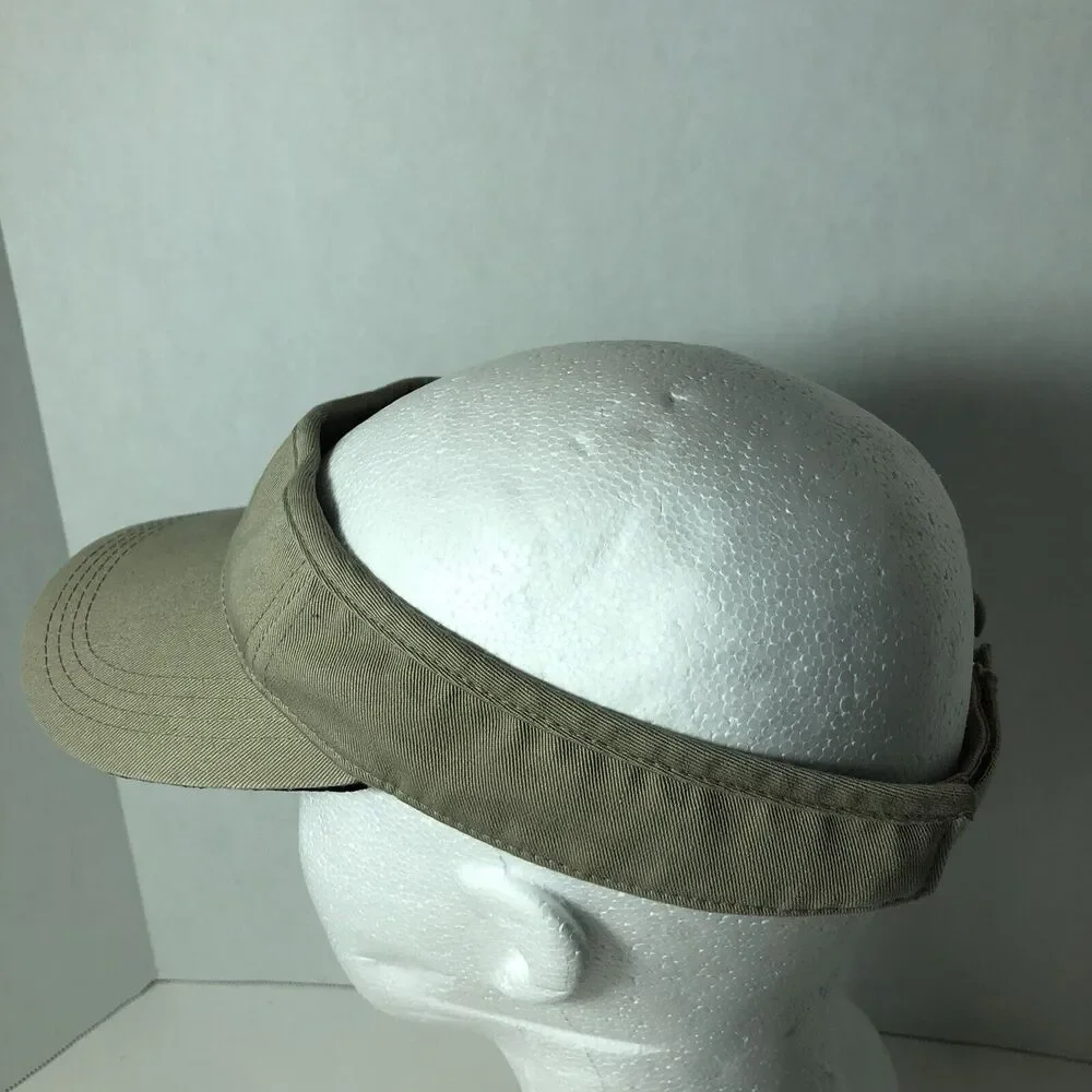 Hooters Visor Hat Strapback American Needle Adjust Tan Chicago Restaurant Owl C3